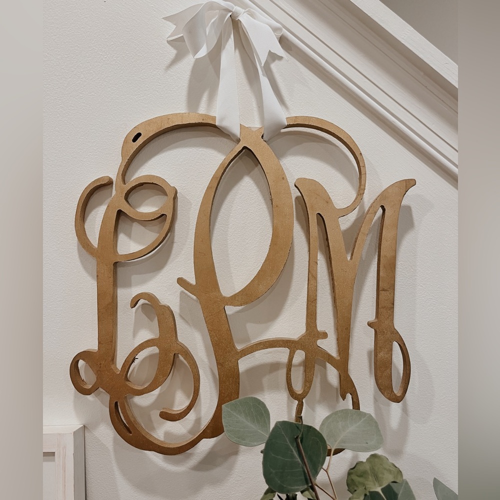 Custom wooden LPM monogram